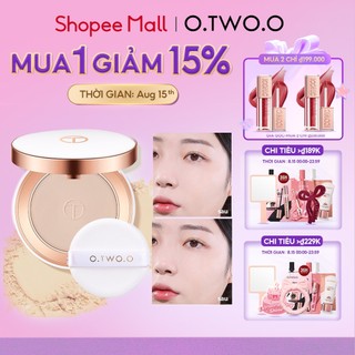 Phấn phủ dạng nén O.TWO.O trang điểm kiềm dầu chống thấm nước 100g có bông phấn