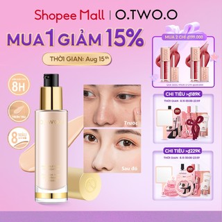 Kem nền dạng lỏng O.TWO.O kiềm dầu 8 tông màu tự nhiên tùy chọn 30ml