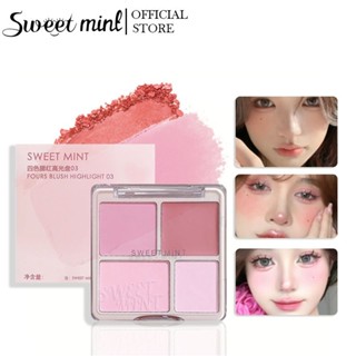 Sweet Mint Bảng màu má hồng và highlight tất cả trong một Kem má hồng