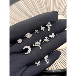  G23 Bông Tai Thép Titan Giọt Nước Chữ Thập Bông Tai Đơn Giản Trang Sức Thời Trang 