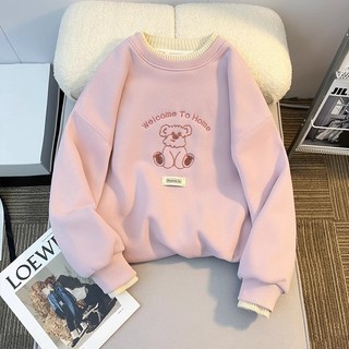  3-14 Tuổi Thu Đông Quần Áo Trẻ Em Áo Bé Gái Áo Nỉ Trẻ Em Vừa Lớn Lông Cừu Trẻ Em Áo Thường Ngày Áo Bé Gái Hoạt Hình 