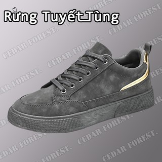 Rừng Tuyết Tùng☘Giày nam trắng, Thở, Mềm mại, Thoải mái, Giày bảo hộ lao động đế nặng, giày cứng