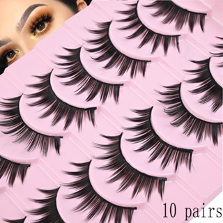 10 Đôi Big Devil Dày Lông Mi Giả Anime Tự Nhiên Wispy Mắt Mi Nối Dài Trang Điểm
