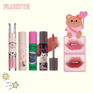 Flortte son môi lì Floria Monster Meria Series Mèo Sữa Bánh Kem Môi Bùn Không Dễ Dính Cốc son môi lì lâu trôi son bùn flortte