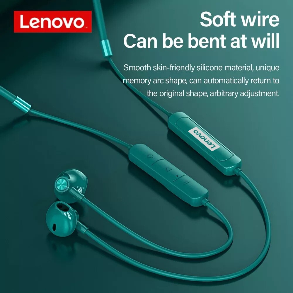 Tai nghe không dây Lenovo sh1 chống thấm nước ipx5 có nam châm đeo cổ và micro thích hợp cho cho ios android 5.0 | BigBuy360 - bigbuy360.vn