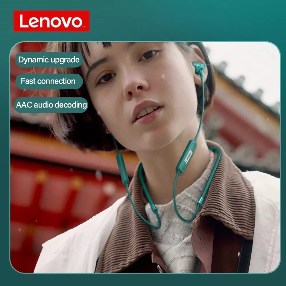 Tai nghe không dây Lenovo sh1 chống thấm nước ipx5 có nam châm đeo cổ và micro thích hợp cho cho ios android 5.0 | BigBuy360 - bigbuy360.vn