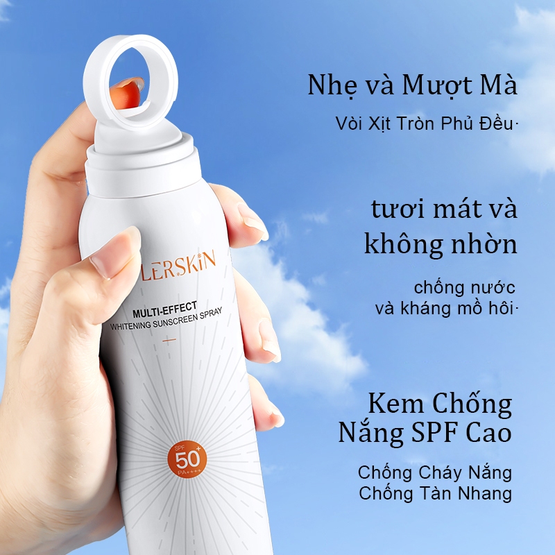 Xịt Chống Nắng ICE LERSKIN SPF50+ PA++++ Chống Tia UV Toàn Diện