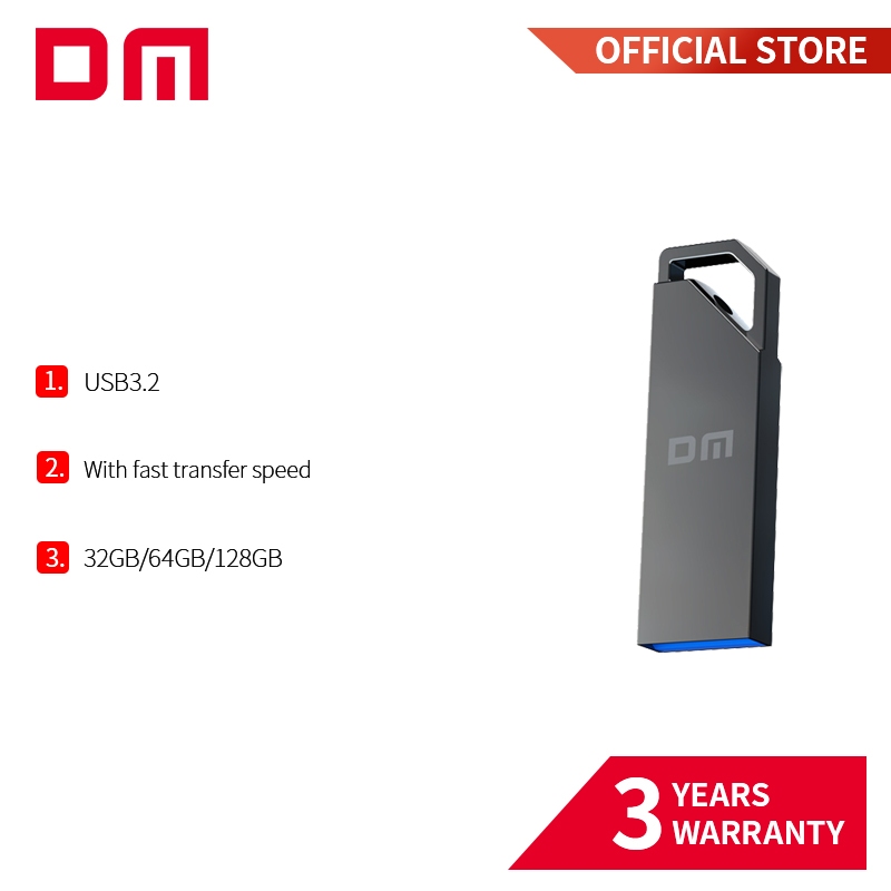 Ổ đĩa Flash USB DM USB3.2 tốc độ cao PD235 32GB 64GB 128G Ổ đĩa Flash kim loại