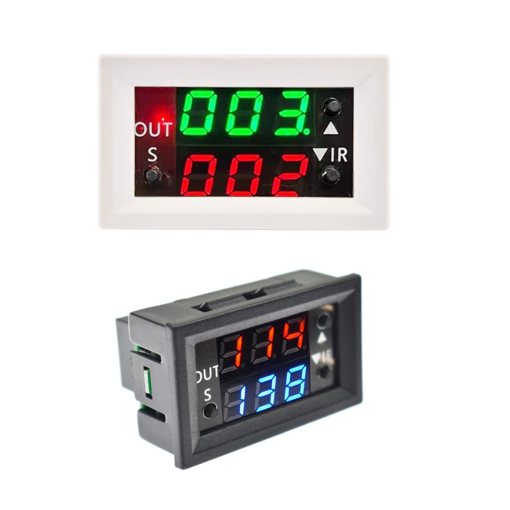 Dual Display Time Relay Module DC 12V Time Delay Relay Mini LED Digital Timer Relay Timing Delay Cycle Time Control Switch Home