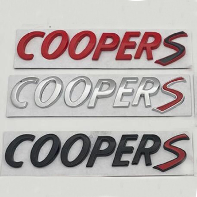 1x Kim Loại Mini Cooper S Chữ Logo Xe Phía Sau Cốp Xe Thay Thế Huy Hiệu Quốc Huy Miếng Dán Decal Cho