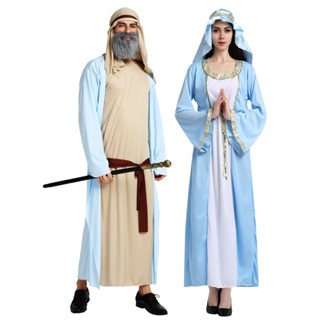 Người Lớn Nam Nữ Xanh Halloween Đảng Quần Áo Ả Rập Ả Rập Ả Rập Cosplay Trang Phục Hoàng Tử La Mã Quần Áo Đầm Băng Đô Nam Ả Rập Sheikh Trang Phục Shepherd Ả Rập