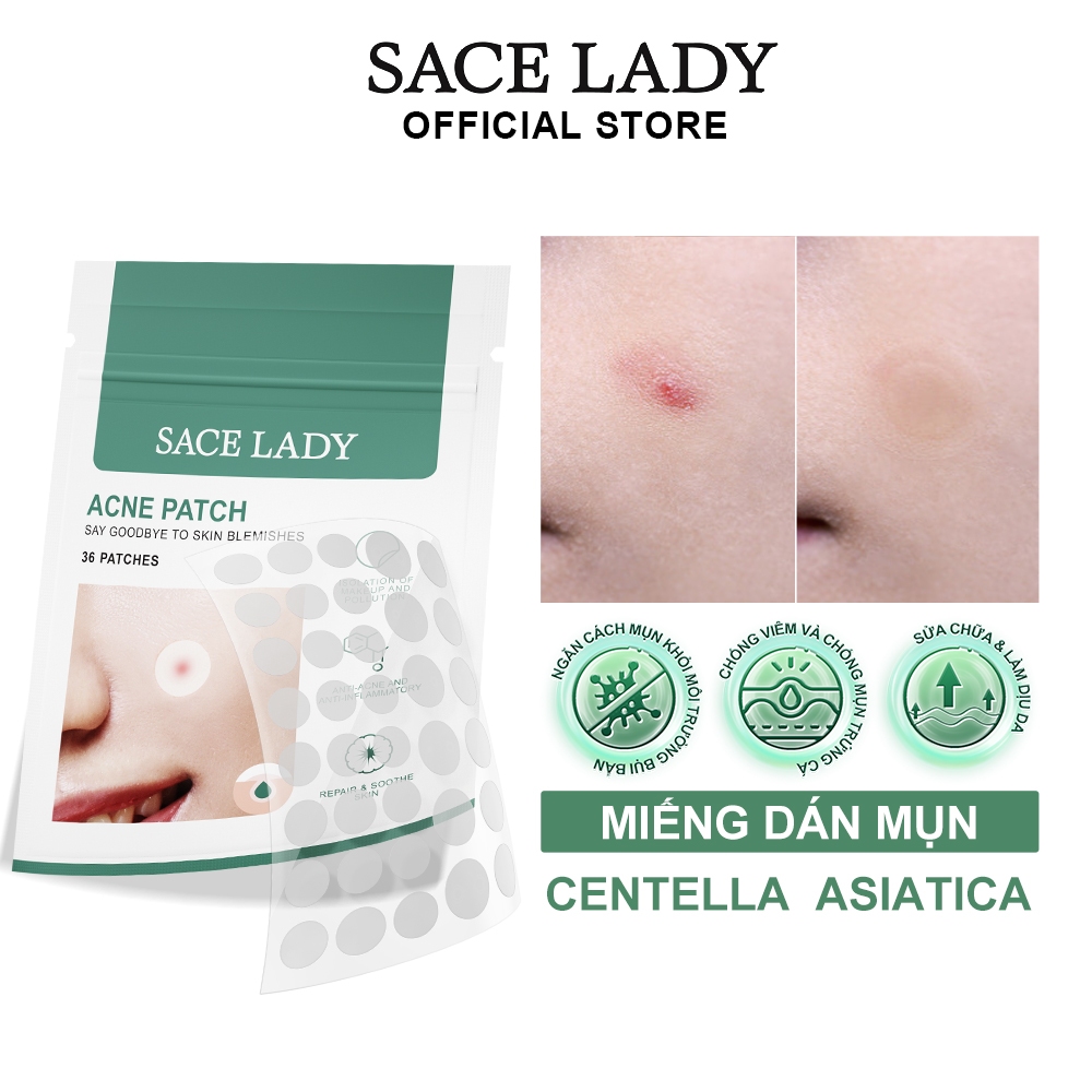  SACE LADY Miếng Dán Mụn Tái Tạo Chăm Sóc Làn Da Điều trị vết thâm Chăm sóc da Sửa chữa mụn trứng cá Chống thấm nước Miếng dán 