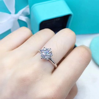  Zydeco Nhẫn Moissanite sáu móng vuốt    1 Carat   Nhẫn bạc 925 