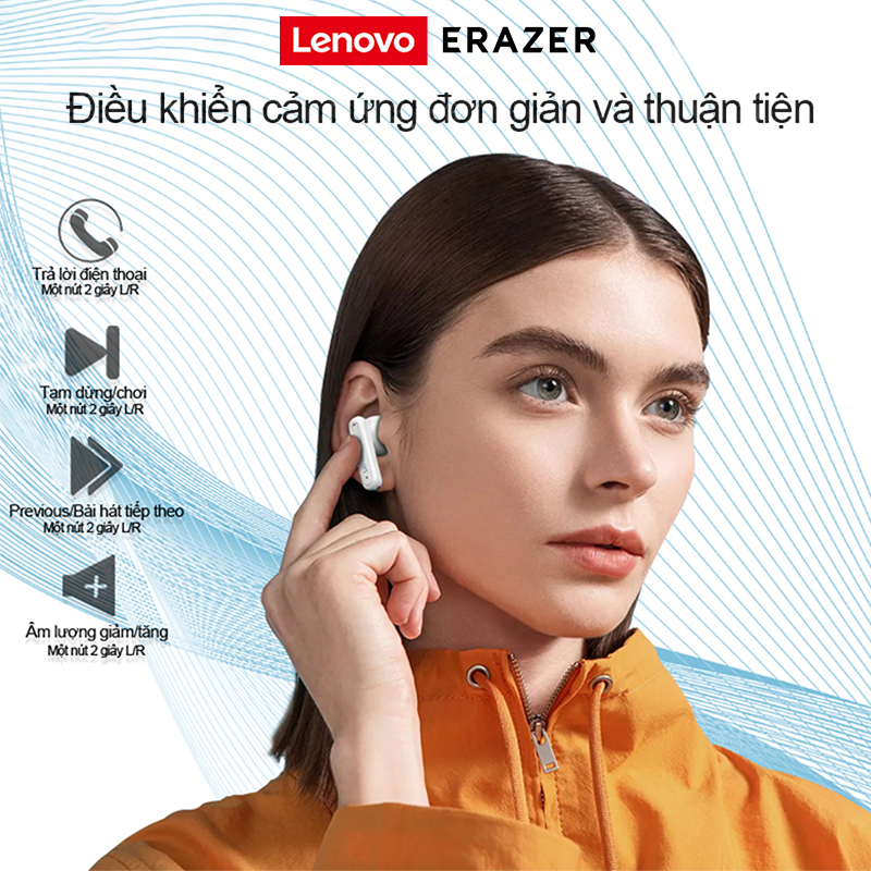 Lenovo Erazer XT98 Tai Nghe Nhét Tai Mini Bluetooth 5.4 Âm Thanh HiFi Stereo Chống Nước Chống Ồn Có Micro | BigBuy360 - bigbuy360.vn