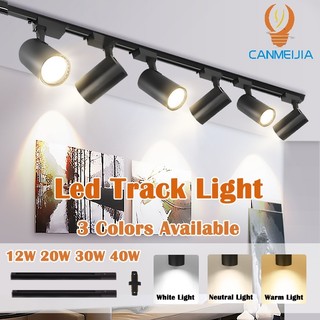 Đèn rọi ray cob ống bơ combo 4 đèn 2 thanh ray đèn led rọi cob đèn trang trí quán cà phê shop