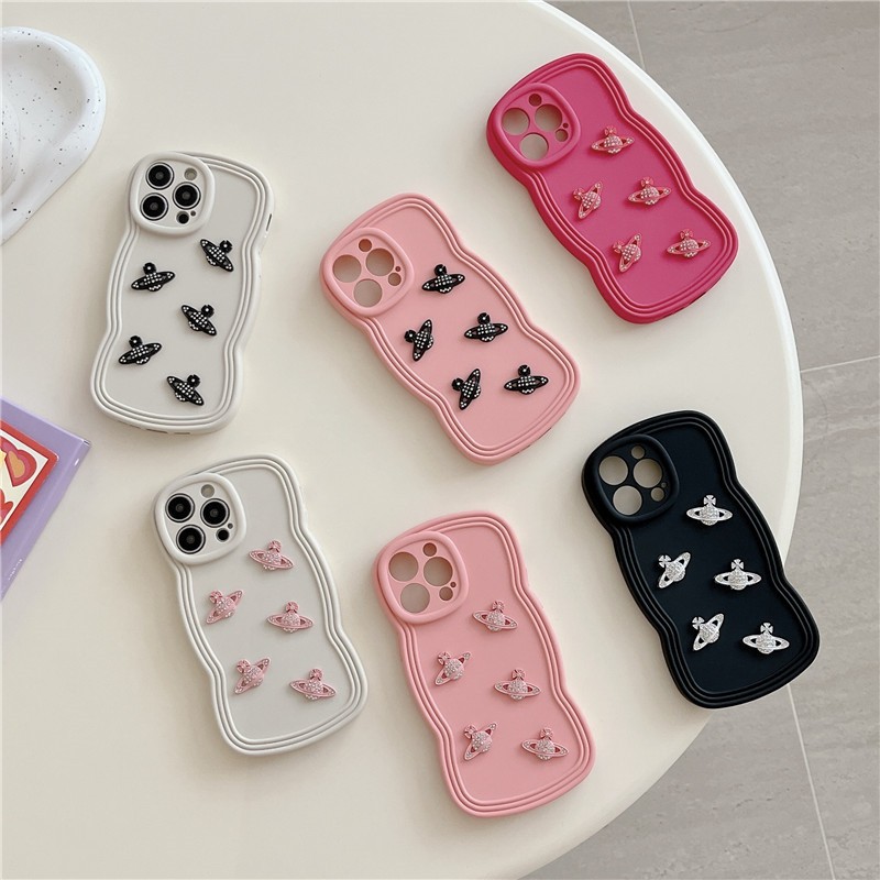 Ốp điện thoại TPU mềm chống rơi 3D Saturn hợp thời trang mới cho IPhone 15 14 13 12 11 Pro Max X XS 