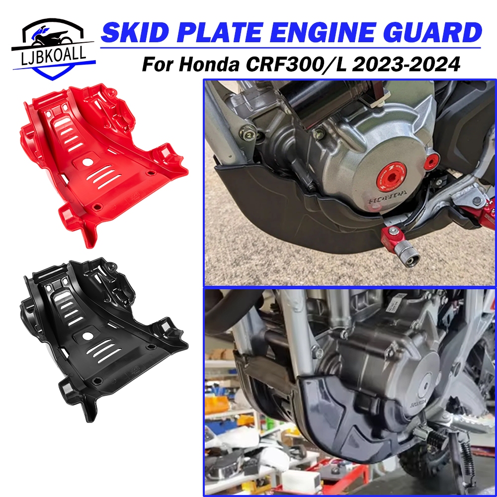 Ljbkoall CRF300 Nhựa Trượt Tấm Bảo Vệ Động Cơ Bụng Pan Khung Khung Khung Xe Bảo Vệ Cho Xe Honda CRF3