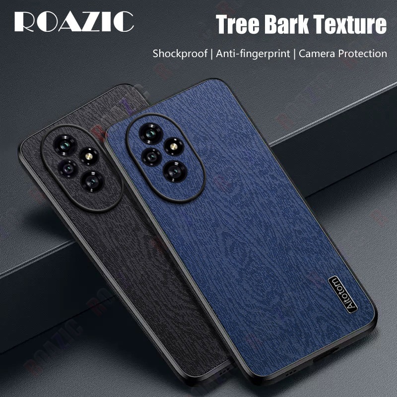 Ốp Lưng Cây Cho Honor 200 5G Vỏ Điện Thoại Sọc Mờ Sang Trọng Bao Gồm Tất Cả Viền Mềm Vỏ Chống Sốc SPB02