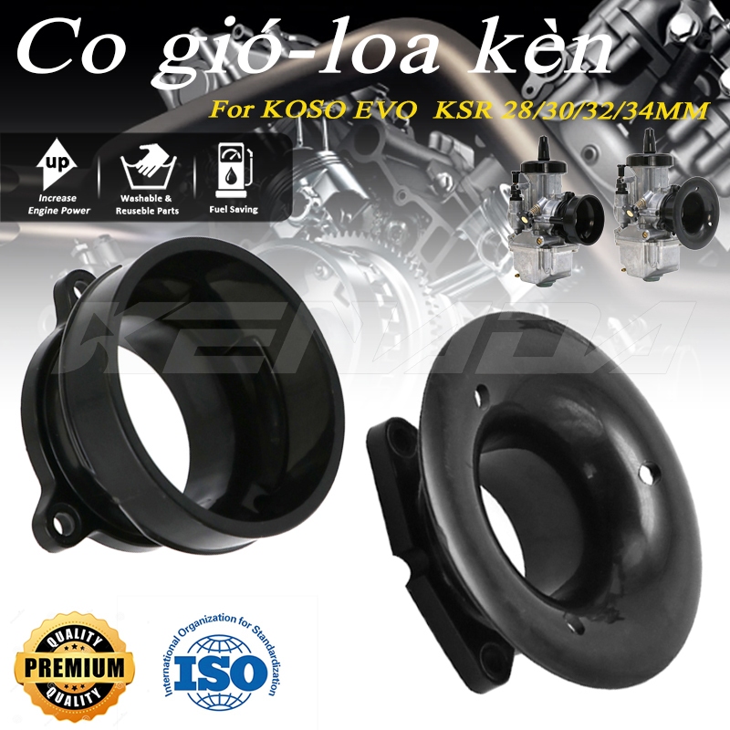 Co gió-loa kèn Bình xăng Con nắp chao daytona KSR Koso Ga dẹp họng 28mm / 30mm / 32mm / 34mm wave dr