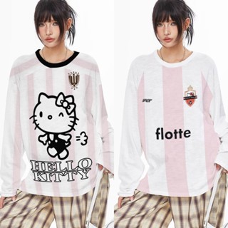 Áo thun nữ dài tay phong cách Hàn Quốc oversize Áo thun bóng đá dáng rộng Áo sơ mi thể thao Dạo phố Hottrend 2567