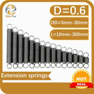  5 dây đường kính 0,6mm lò xo thép căng thẳng lò xo lò xo đường kính ngoài 5mm dài 20-300mm lò xo căng thẳng lò xo đóng căng thẳng lò xo