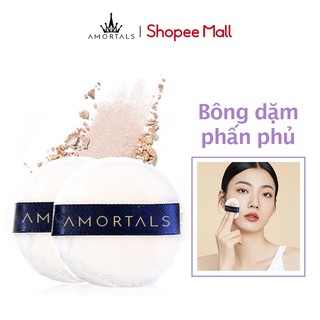 2 Miếng Bông phấn AMORTALS mút phấn phủ cho phấn phủ bột hay phấn phủ nén mềm mịn chất liệu cotton cao cấp/ có đệm khí cực kỳ mềm dùng đánh phấn nền