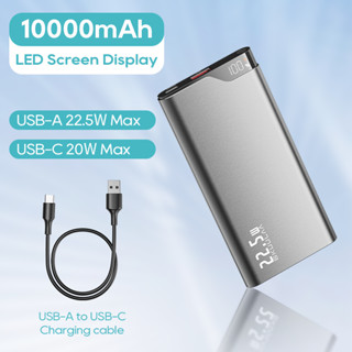 Kuulaa 10000mAh 22.5W Power Bank Bộ sạc ngoài USB di động cho iPhone Android