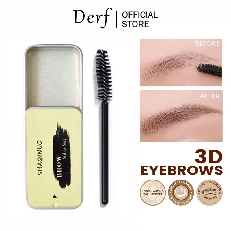 Sáp gel trang điểm chân mày Derf 3D chống nước và lâu trôi màu 10g