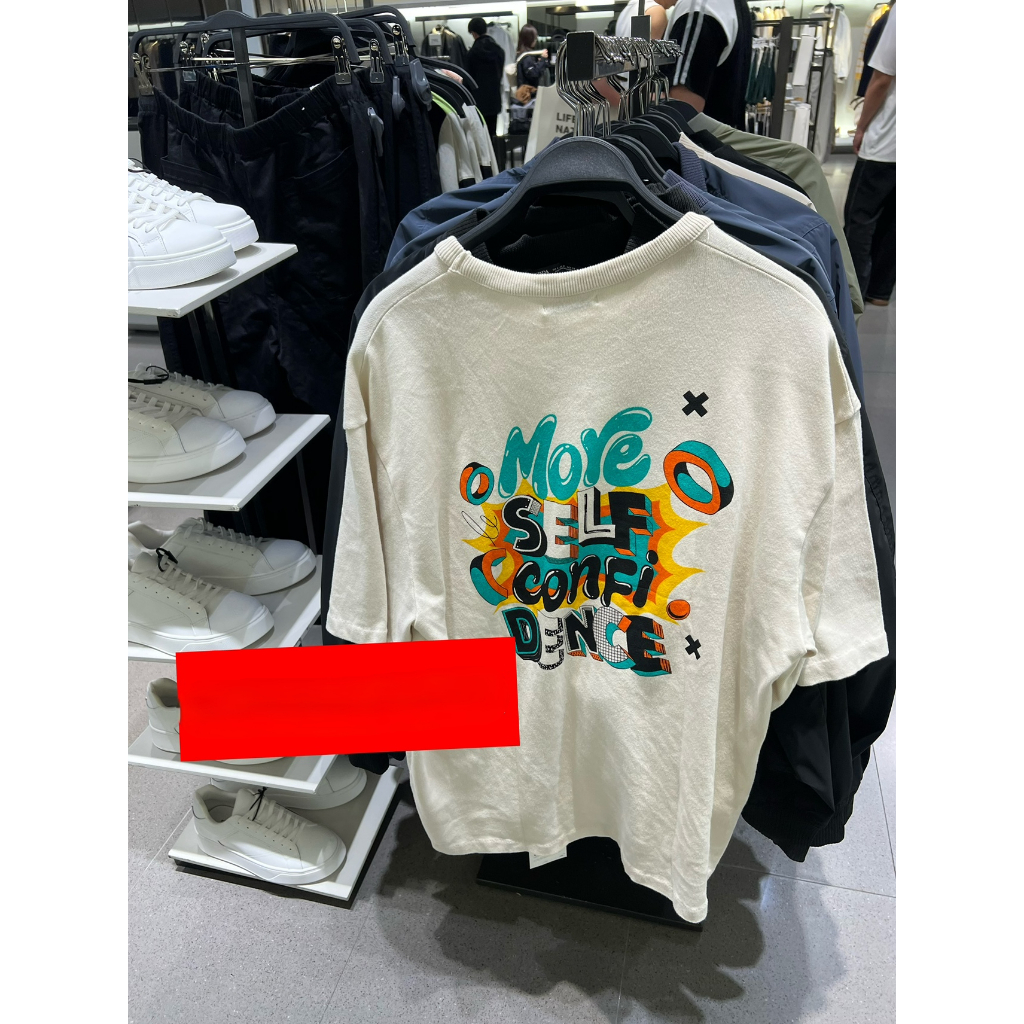 Zara Nam Thời Trang trừu Tượng In Hình Cotton Nguyên Chất Thoải Mái Áo Thun Tay Ngắn