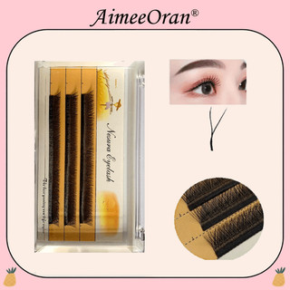 Lông mi giả AIMEEORAN  hình chữ Y màu đen / nâu kích thước 8-12mm