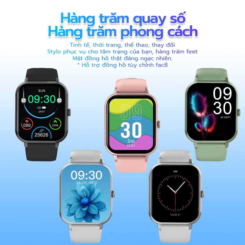 Đồng hồ thông minh chính hãng GOOJODOQ 2024 Màn hình cảm ứng, theo dõi sức khỏe, kết nối điện thoại để nhận tin nhắn, gọi điện, chống nước