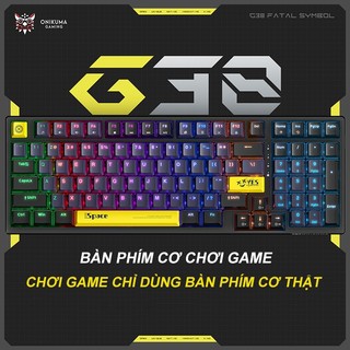 Bàn phím cơ onikuma g38 có đèn rgb bàn phím gaming 98 phím keycap tùy chỉnh