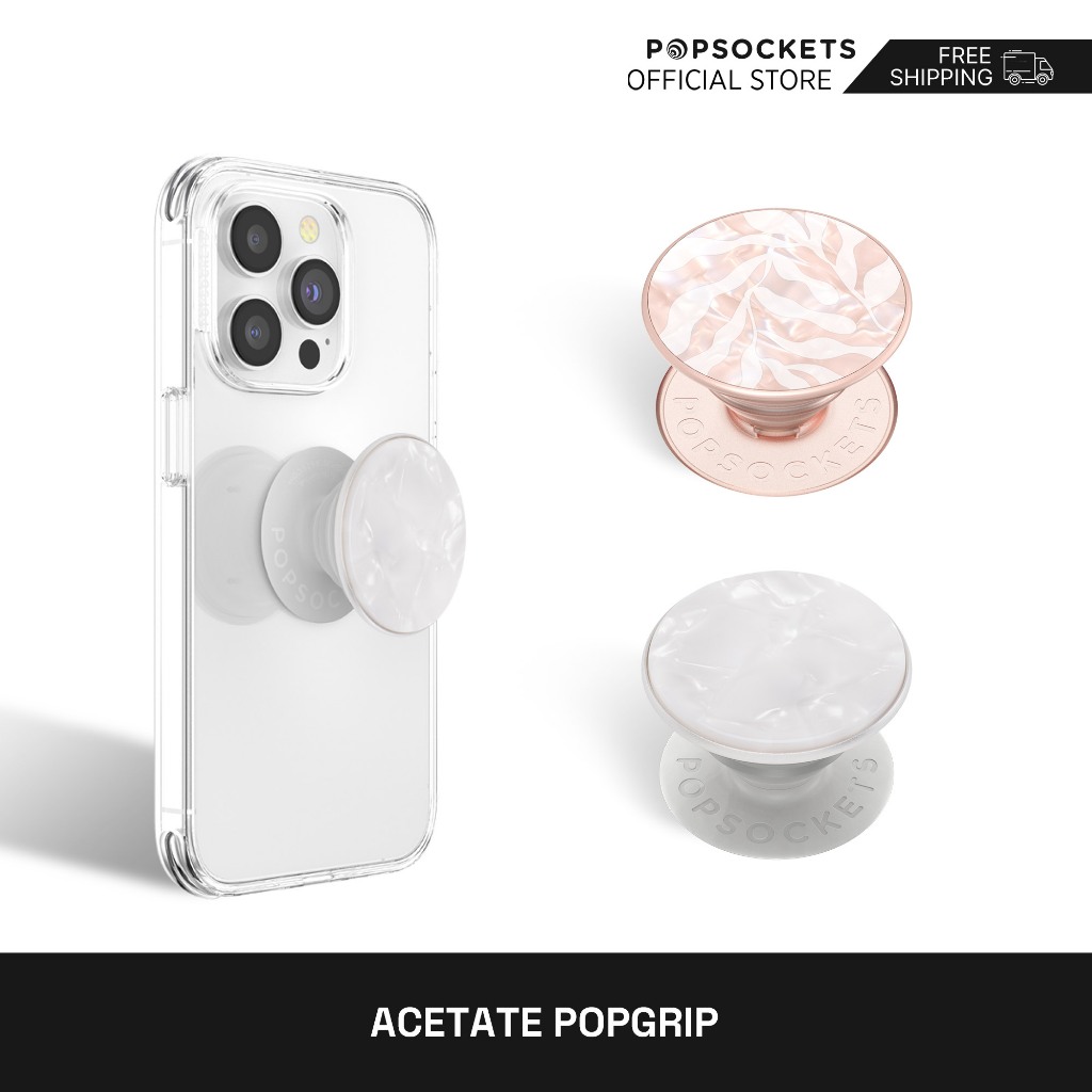 Popsockets Acetate PopGrip | Kẹp điện thoại và ví điện thoại cao cấp | Popgrip | Ổ cắm Pop | Ổ cắm P