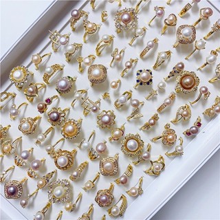 10 chiếc mỗi túi (ngẫu nhiên) vòng ngọc trai nước ngọt tự nhiên có thể điều chỉnh kích thước