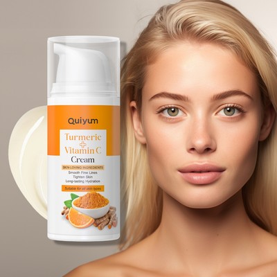 Quiyum Nghệ Vitamin C Kem Chống Mắt Cá Chân Dưỡng Ẩm Làm Trắng Da Kiểm Soát Dầu Loại Bỏ Điểm Ngay Cả Màu Da Soothen Da Khô 30g