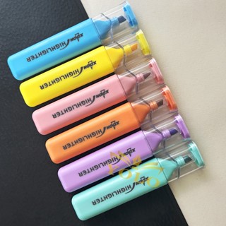 Bút đánh dấu highlight Bút Đánh Dấu Bắt Sáng 6 Màu Pastel Hình Vuông