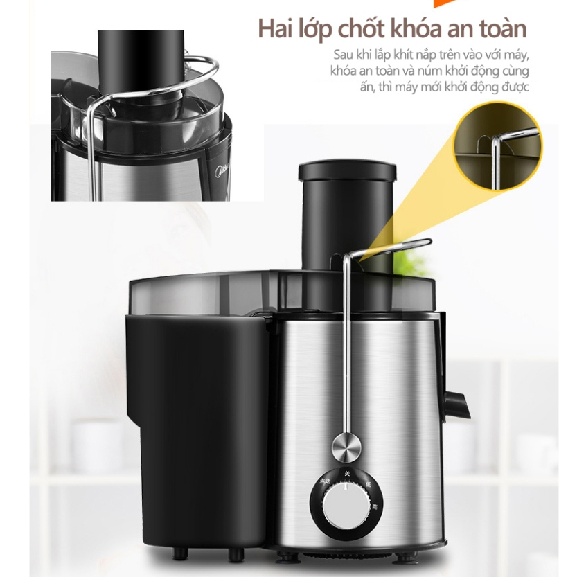 Máy Ép Nhanh Đa Năng - Ép Trái Cây, Rau Củ Tốc Độ Cao | Khởi Động Êm Ái, Điều Chỉnh Tốc Độ | Bảo Hành 24 Tháng