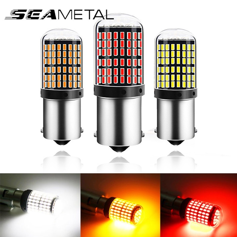 SEAMETAL Bóng Đèn LED Tín Hiệu Canbus 1156 1157 T20 BAU15S 21W 3014-144SMD Cho Xe Hơi