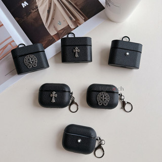 Ốp Da Họa Tiết Lichee Cho Apple Airpods 1 2 3 4Rd Pro 2 3D Đinh Tán Kim Loại Thiết Kế Dành Cho Airpods Pro 2 Tai Nghe Không Dây Hộp Sạc Bluetooth Hộp Bảo Quản Có Móc