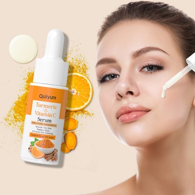 Quiyum Turmeric Vitamin C Serum 17ml Làm sáng da mịn màng và làm sáng da Điểm khử muối dưỡng ẩm Làm săn chắc da