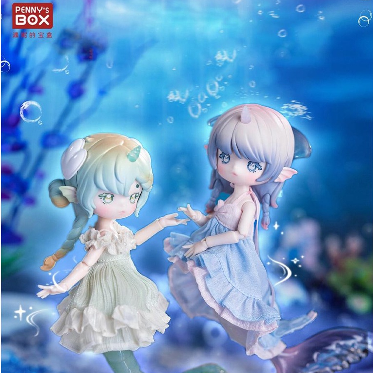 Penny 's Treasure Box Nàng tiên cá Bạch đàn Hợp thời trang Thì thầm Series bjd Búp bê Hộp bí ẩn Hình