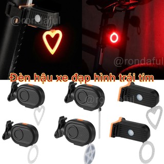 Hình Trái Tim Đuôi Xe Đạp Đèn Xe Đạp Chống Nước Phía Sau Đèn Hình Trái Tim Đèn LED Đi Xe Đạp Ngoài