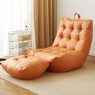 【giao hàng 24 giờ】Sofa lười vải da Công nghệ Túi đậu hạt xốp có thể ngủ Ghế tựa giải trí Sofa Massage