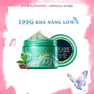Bùn núi lửa Mặt nạ đất sét HANAJIRUSHI Se khít lỗ chân lông và giảm mụn đầu đen 195g