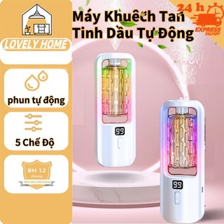 【🎁Gửi tinh dầu】Máy Khuếch Tán Tinh Dầu Tự Động Có Sạc Phun Sương 5 Chế Độ Khuếch Tán 5 Mùi Hương Nước Hoa