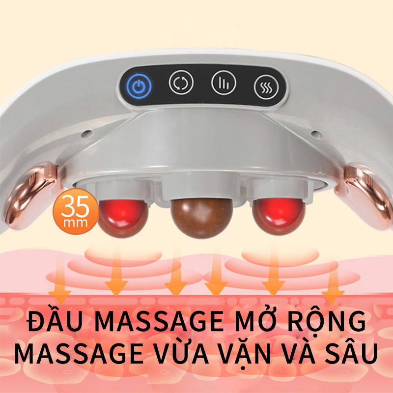 Jinkairui Máy Massage Bụng Máy Mát Xa Bụng Đá Không Dây Kim Làm Nóng Hồng Ngoại Làm Sạch Ruột Nuôi Dưỡng Bụng Chăm Sóc Sức Khỏe