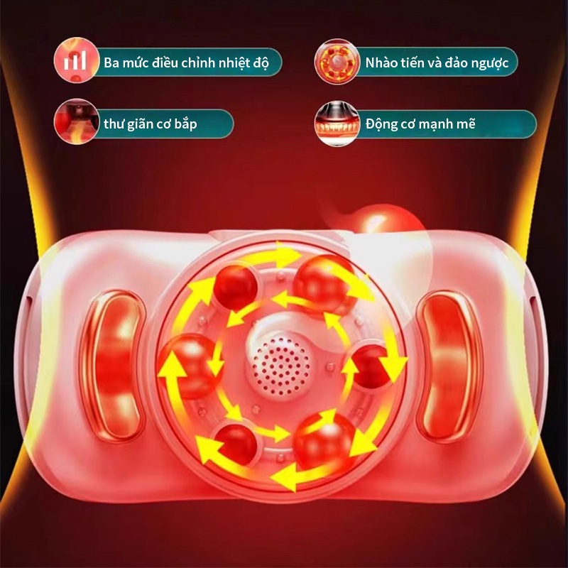Jinkairui Máy Massage Bụng Máy Mát Xa Bụng Đá Không Dây Kim Làm Nóng Hồng Ngoại Làm Sạch Ruột Nuôi Dưỡng Bụng Chăm Sóc Sức Khỏe