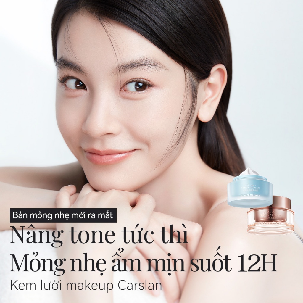 Kem nâng tông da Carslan kem lười trang điểm Kem lót che khuyết điểm hiệu quả Makeup nâng tông 50g