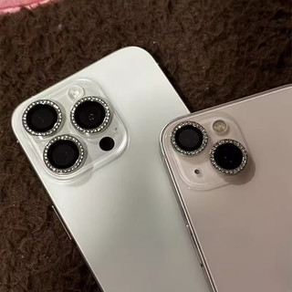 Kính cường lực bảo vệ camera viền kim tuyến đính đá cho iphone 11 12 13 14 15 pro max promax 11promax 12promax plus