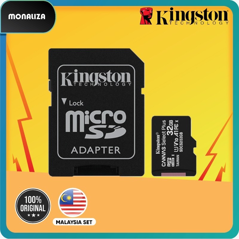Kingston Canvas Select Plus MicroSD Class 10 UHS-I chính hãng tốc độ 100MB / s (16GB / 32GB / 64GB) Thẻ nhớ UHS-I SDCS2 TF